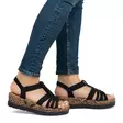 Rieker naisten kiilasandaalit V3902-00 musta - Rieker sandals - 140714 - 5