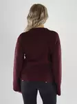 JJXX naisten puuvillainen neuletakki Mable twist viininpunainen - Stickat för damer - 141554 - 2