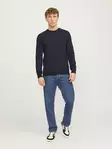 Jack&Jones herrtröja Globe Crew Neck humör indigo - Stickat för herrar - 136934 - 2