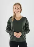 Only naisten neule Rica v-neck vihrea - Stickat för damer - 141694 - 1