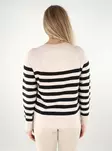 Only naisten raidallinen neule Ama Raglan valkoinen/musta - Naisten neuleet - 137624 - 2