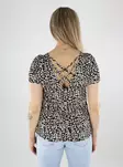 Only naisten t-paita Bera Back Lace musta/vaalea - Naisten T-paidat - 140674 - 2
