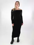 Only pitkä neulemekko Katia Off Shoulder musta - Mekot ja tunikat - 137494 - 1