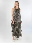 Pieces leopardikuosinen mekko Clara Long Layred musta/leopardikuosi - Mekot ja tunikat - 138524 - 1