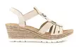 Rieker naisten kiilasandaalit 619B2-60 beige - Rieker sandaalit - 137944 - 1