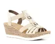 Rieker naisten kiilasandaalit 619B2-60 beige - Rieker sandaalit - 137944 - 3
