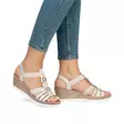 Rieker naisten kiilasandaalit 619B2-60 beige - Rieker sandaalit - 137944 - 6