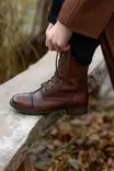 Ten Points dam ankelboots i äkta läder 60366 Pandora Rust - Stövletter och kängor för damer - 137194 - 5