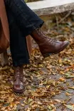 Ten Points dam ankelboots i äkta läder 60366 Pandora Rust - Stövletter och kängor för damer - 137194 - 4