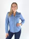 Vero Moda VMBUMPY LS LOOSE mellanblå skjorta - Skjortor och blusar för damer - 141504 - 1