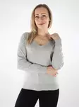 Vero Moda naisten neulepaita Happyshine 2Way hopea - Naisten pitkähihaiset paidat - 137274 - 1