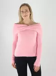 Vero Moda naisten off-shoulder neule Sorrina vaaleanpunainen - Mekot ja tunikat - 142044 - 1