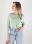 Vero Moda naisten puuvillaneule New Nora 3/4 Boatneck vaaleanvihreä - Naisten neuleet - 140134 - 1