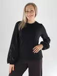 Vila Sweatshirt L/S DETALJ SWEAT svart - Huvtröjor och sweatshirts - 141534 - 1