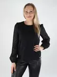 Vila damskjorta O-ringad svart - Långärmade tröjor för  damer - 138874 - 1