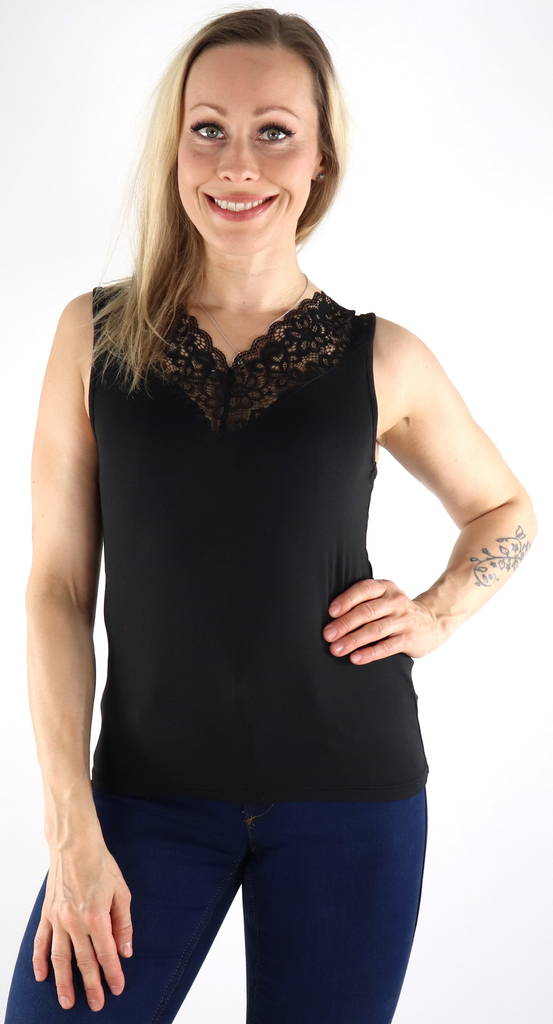 JDY Top Winnie spets tank svart - Toppar för damer - 133784 - 1