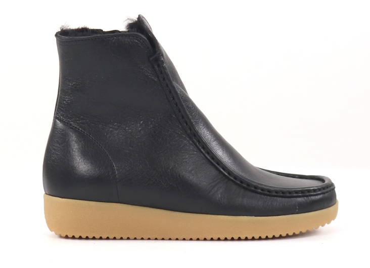 Nature naisten Footwear kasviparkitut nahkanilkkurit Nanna musta - Naisten nilkkurit - 132284 - 1