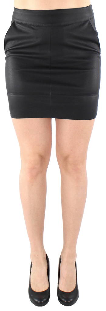 Only svart stretchig kjol skinnimitation Base faux - Kjolar - 124634 - 1