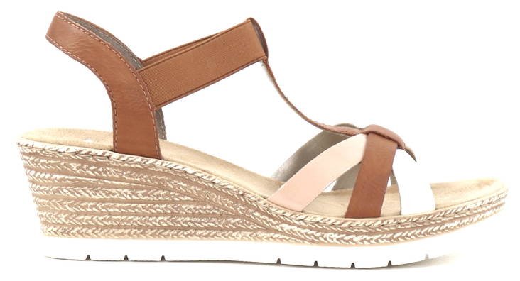 Rieker Kilklackade sandaler 61995-81 brun - Rieker sandals - 130604 - 1
