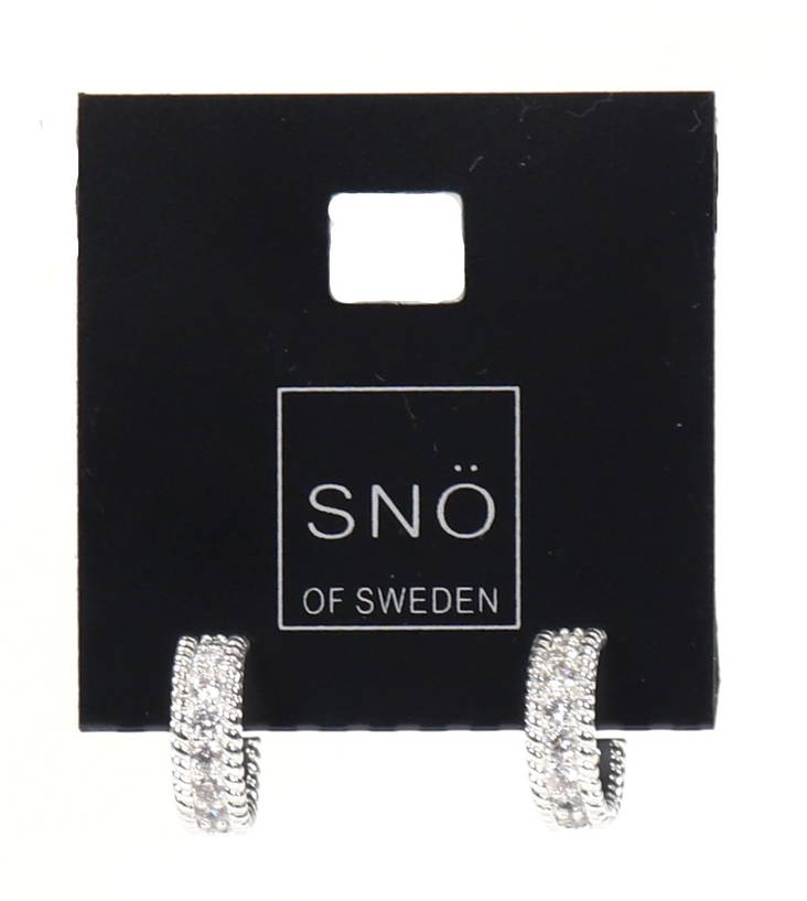 Snö of Sweden Korvakorut Vienna small oval silver/clear - Korvakorut - 133814 - 1