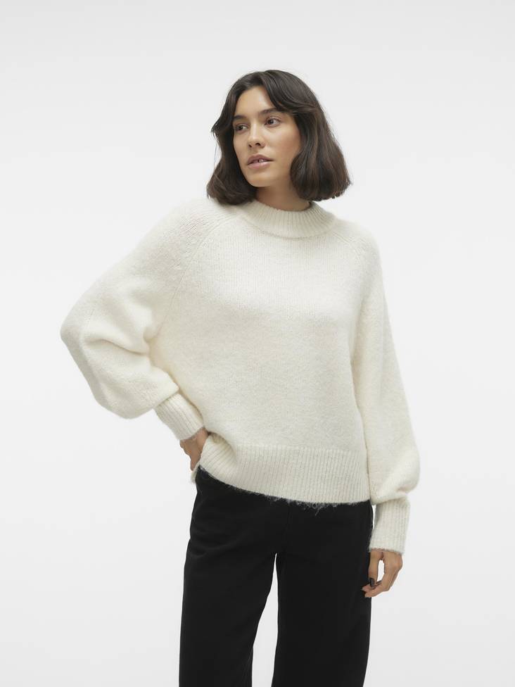Vero Moda Tini naisten neulepusero luonnonvalkoinen - Naisten neuleet - 135014 - 1