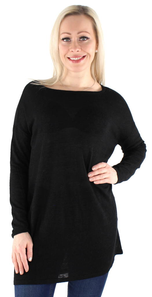 Vila Stickad tröja Filak oversize svart - Stickat för damer - 125354 - 1
