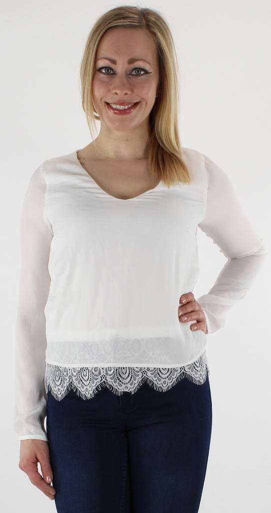 Vila Paita Bottom lace - Naisten pitkähihaiset paidat - 118664 - 1