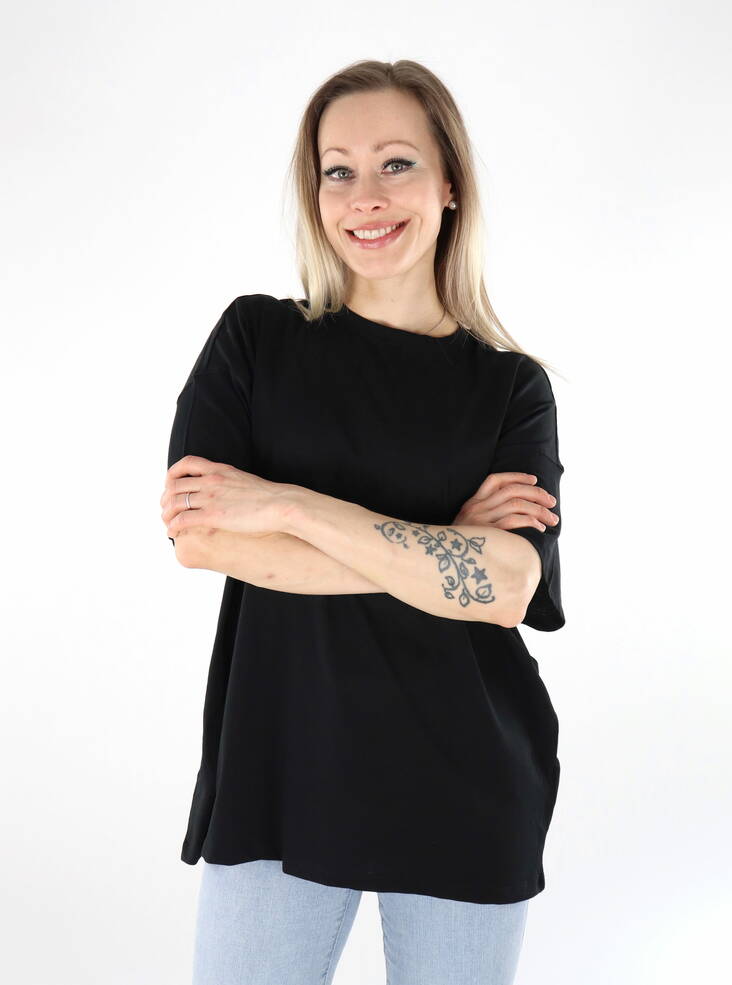 Only dam t-shirt Oversize svart - T-shirts för damer - 135954 - 1