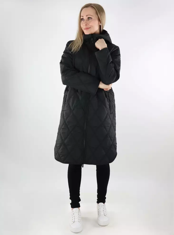 Vila hupullinen kevyttoppatakki Quila Hooded musta - Naisten kevyttoppatakit - 137744 - 1