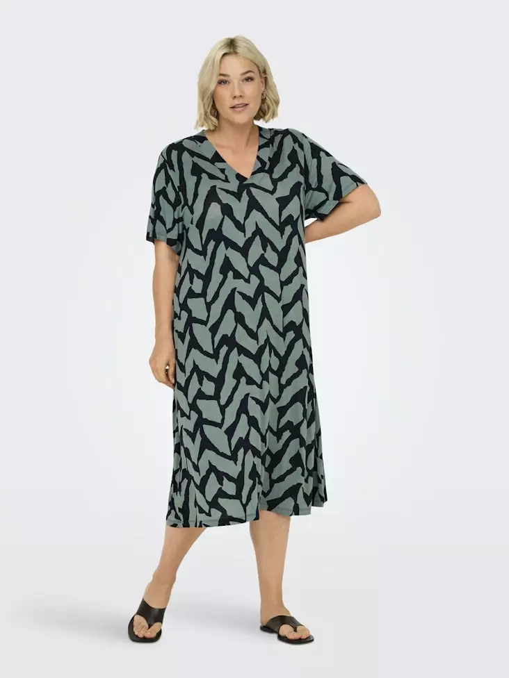 Only Carmakoma pluskoon mekko Fyrla Life V-Neck vihreä - Mekot ja tunikat - 138924 - 1