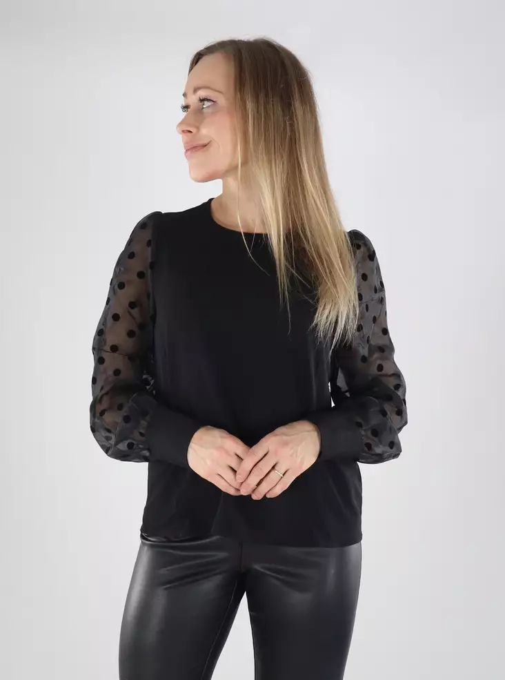 Vero Moda naisten paita Alva Detail musta - Naisten pitkähihaiset paidat - 139764 - 1