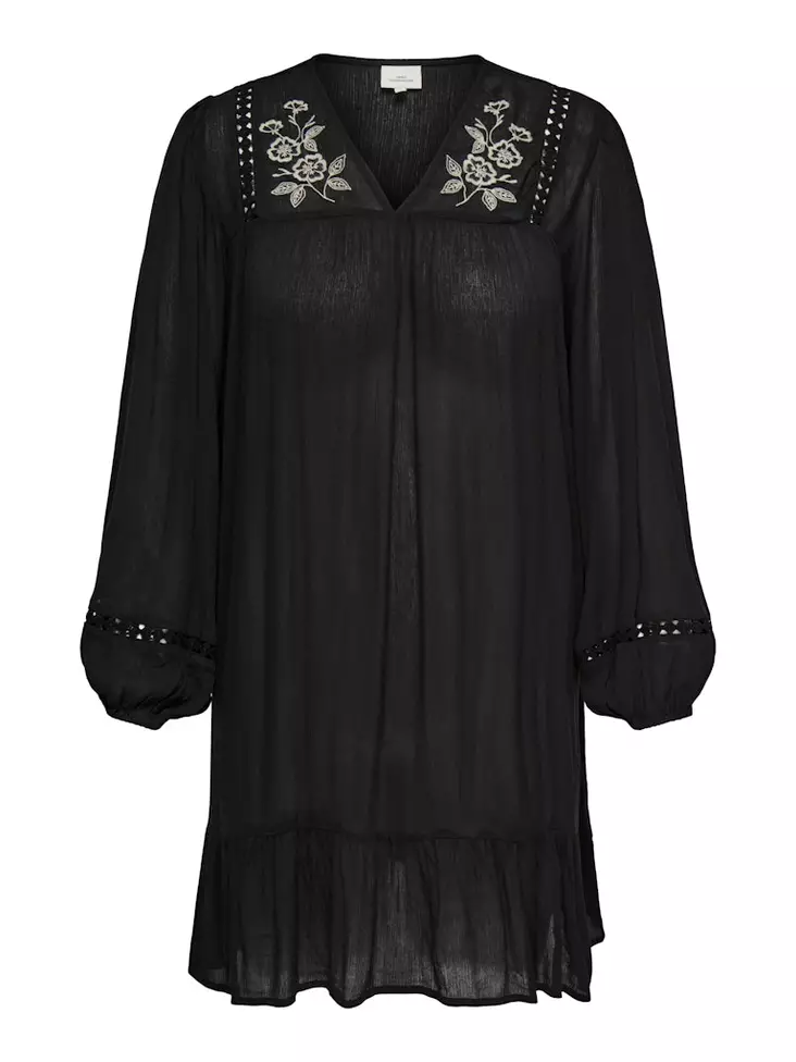Only Carmakoma pluskoon tunika Tola V-Neck Tunic Dress black/island fos - Mekot ja tunikat - 140144 - 1