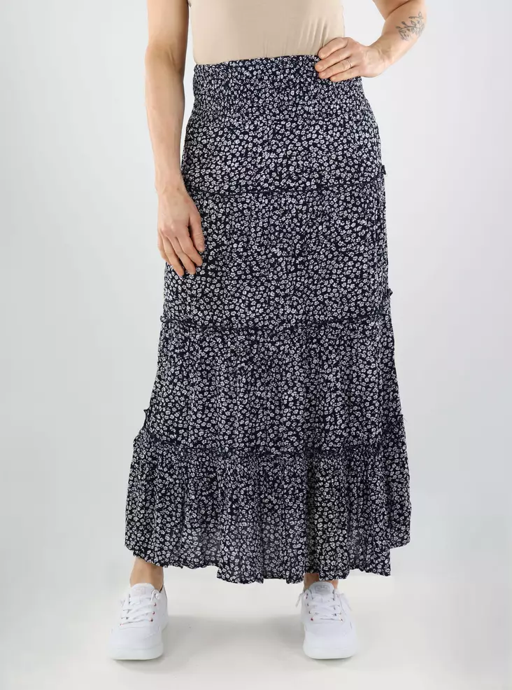 Only naisten hame Fernanda tummansininen/valkoinen - Kjolar - 141034 - 1