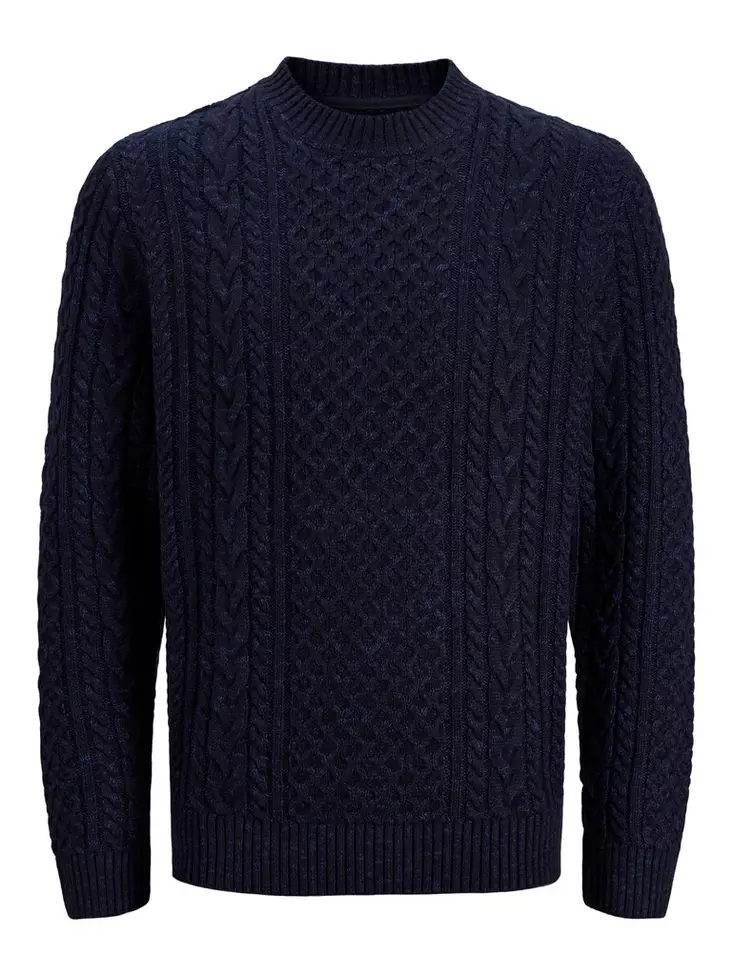 Jack&Jones Neule Blucallum tummansininen/musta - Miesten neuleet - 142374 - 1