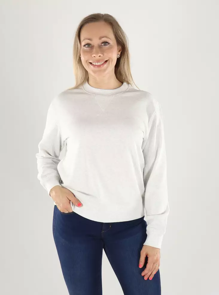JDY naisten collegepusero Amalfi vaaleanharmaa - Huvtröjor och sweatshirts - 141304 - 1