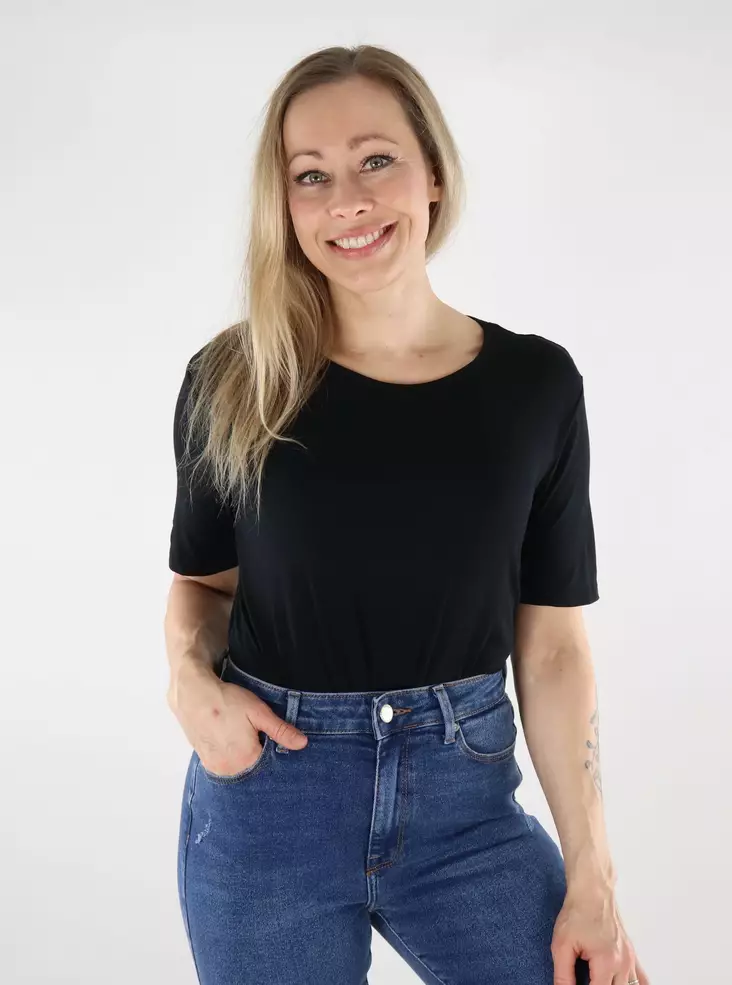 JDY dam t-shirt O-ringad svart - T-shirts för damer - 138654 - 1