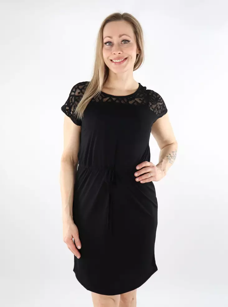 Only joustava mekko Sindy O-Neck musta - Mekot ja tunikat - 138164 - 1