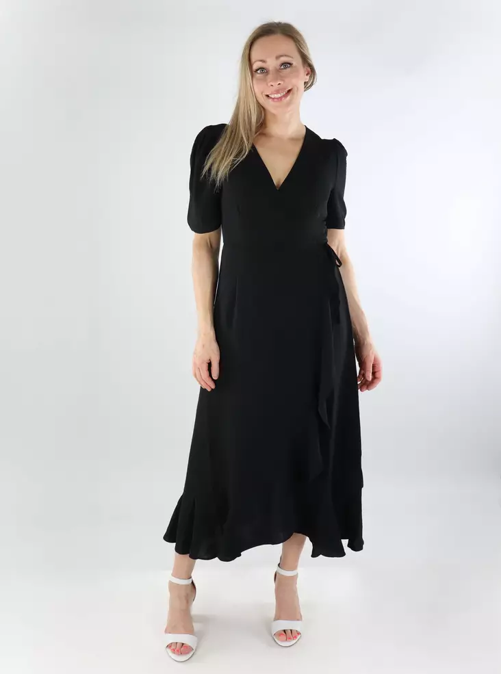 Only omlottklänning SS Wrap Midi svart - Klänningar och tunikor - 138554 - 1