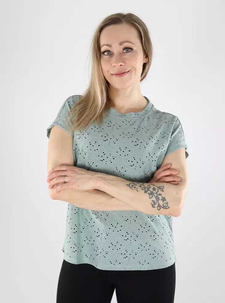 Only naisten t-paita Smilla Life sinivihreä - T-shirts för damer - 140404 - 1