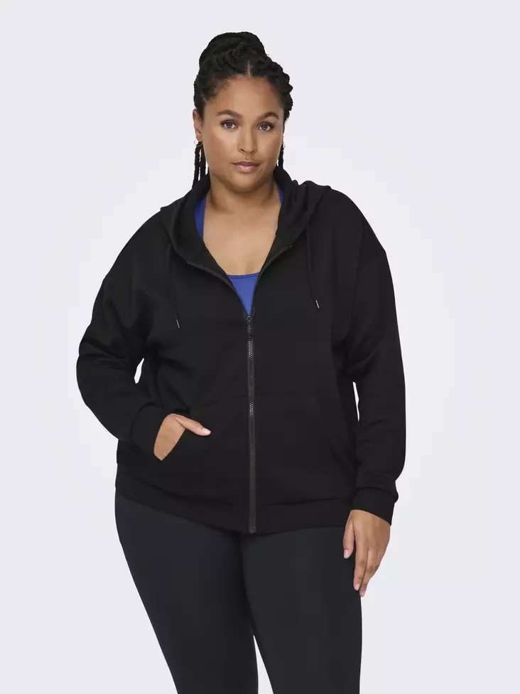 Only Play Curvy Collegetakki Lounge musta - Naisten urheiluhupparit ja colleget - 138964 - 1