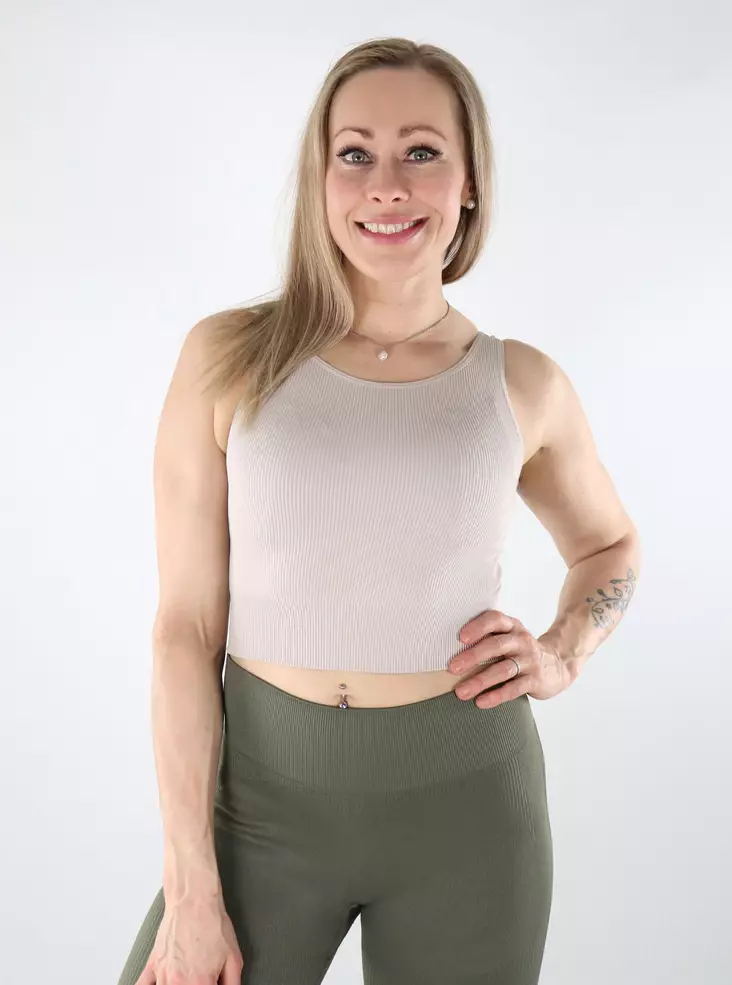 Only Play toppi Jaia Life beige - Naisten treenitopit - 137704 - 1