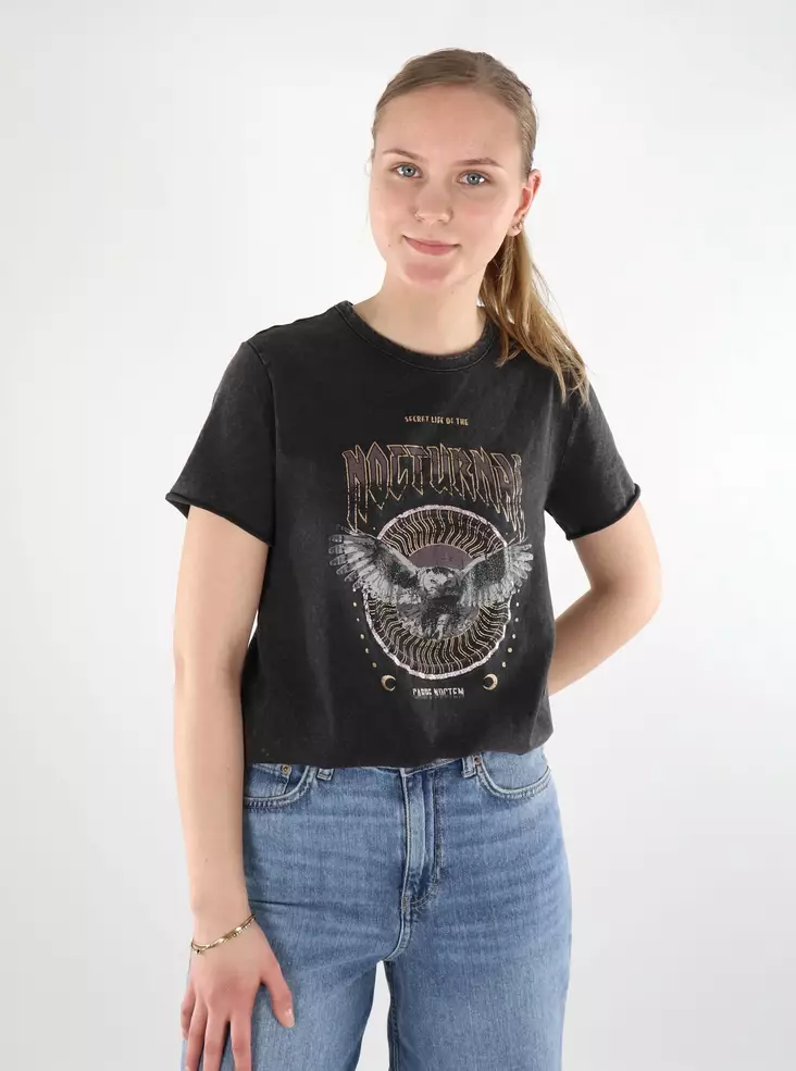 Only printillinen t-paita Lucy Life musta / nocturnal - Naisten T-paidat - 137774 - 1