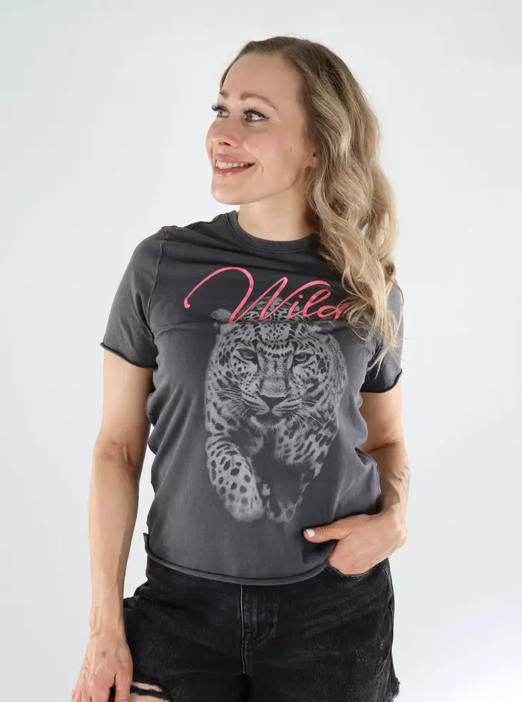 Only printillinen t-paita Lucy Life tummanharmaa - Naisten T-paidat - 138824 - 1