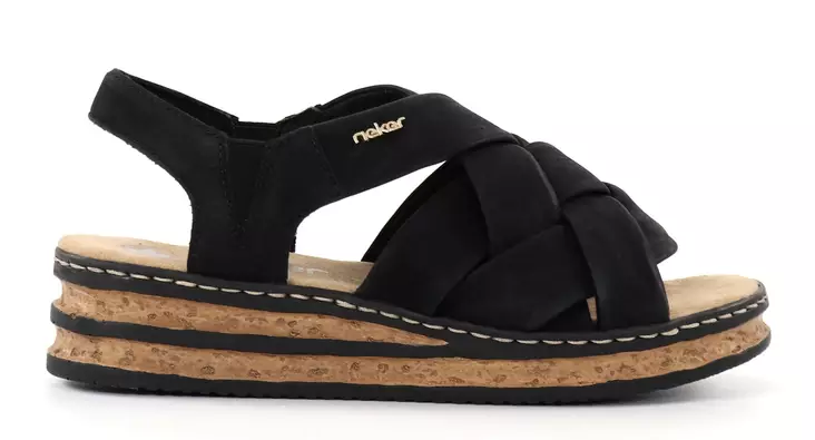 Rieker damsandaler 62908-00 svart - Rieker sandals - 138184 - 1