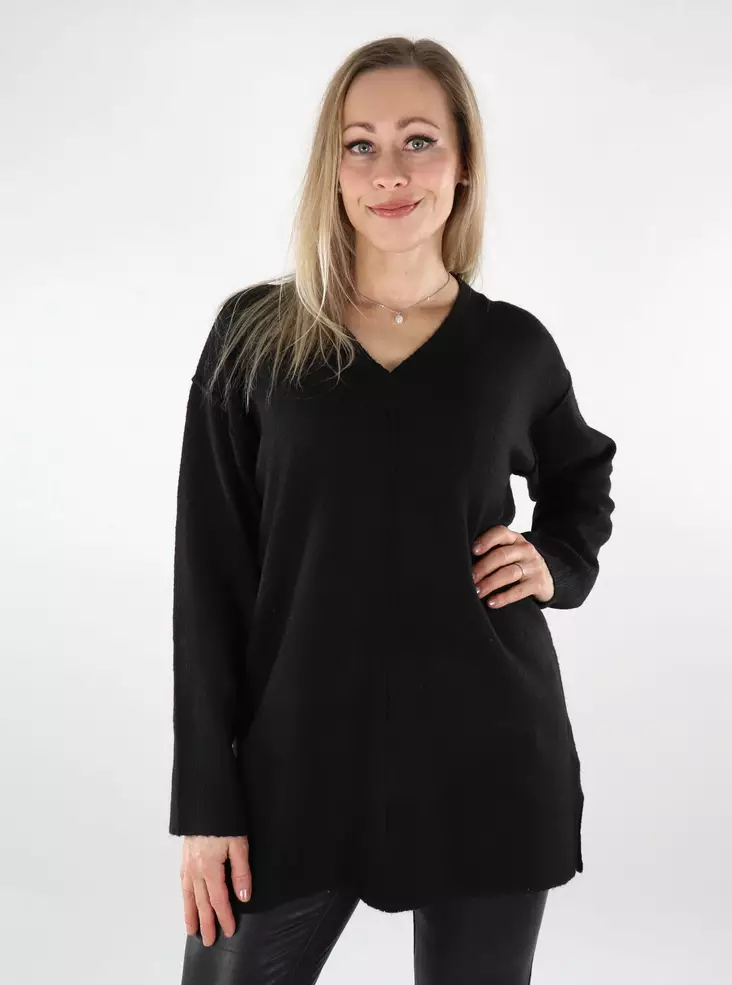 Vero Moda naisten neule Esti V-Neck Long musta - Naisten neuleet - 137424 - 1