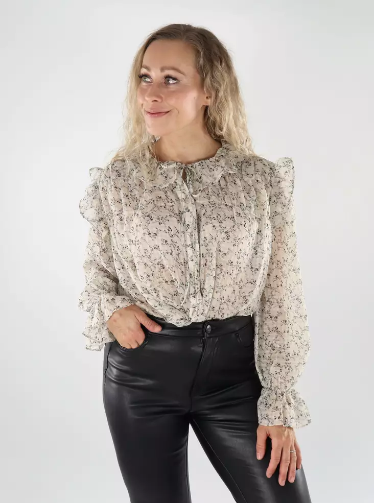 Vero Moda naisten paita Petra LS Shirt beige - Naisten pitkähihaiset paidat - 139014 - 1