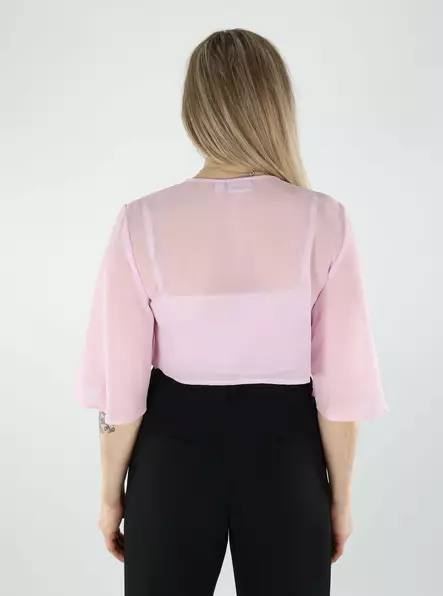 Vila naisten bolero Ura 3/4 vaaleanpunainen - Boleros för damer - 140475 - 2