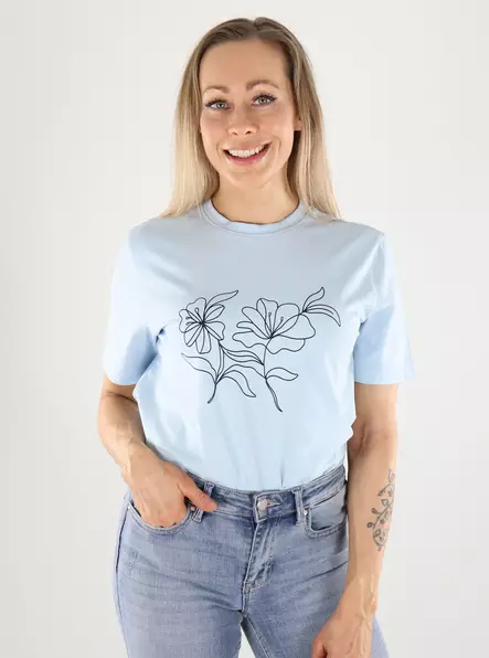 Vila naisten t-paita Nora vaaleansininen - T-shirts för damer - 140965 - 1