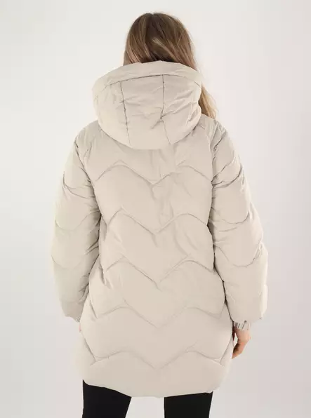 JDY vinterkappa JDYPOWER LÅNG HUVA PUFFER silver lining - Vinterjackor för damer - 142325 - 2