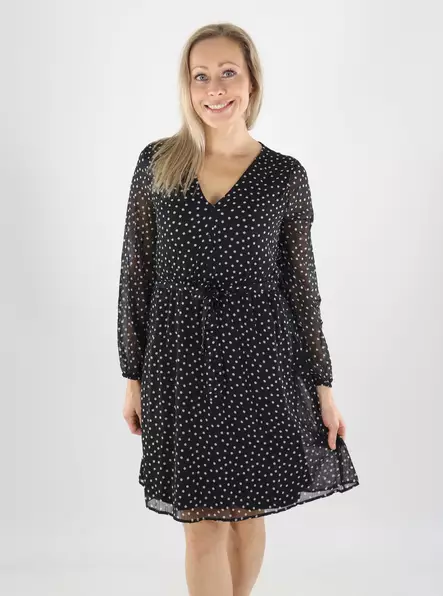 Only naisten mekko Cera 3/4 short musta/valkoinen - Mekot ja tunikat - 141695 - 1